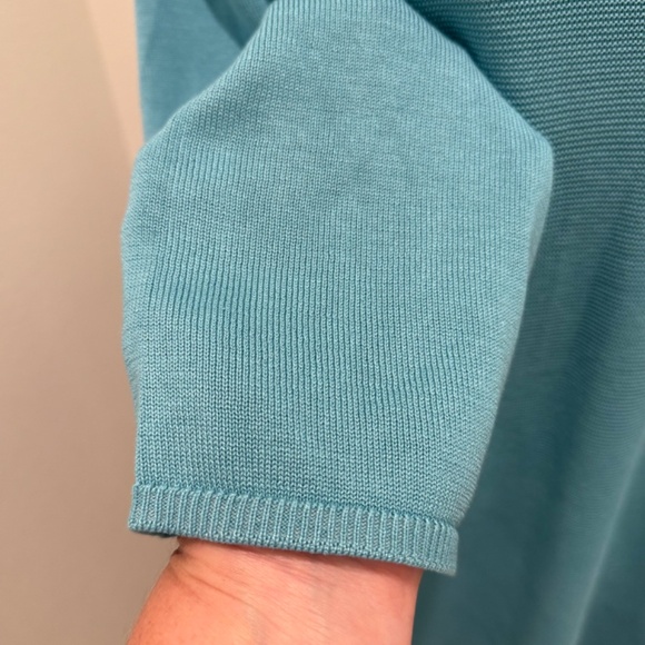NWT - Coldwater Creek Silk Cotton Pullover top / Size 2X (20-22) / Aqua - Picture 3 of 6